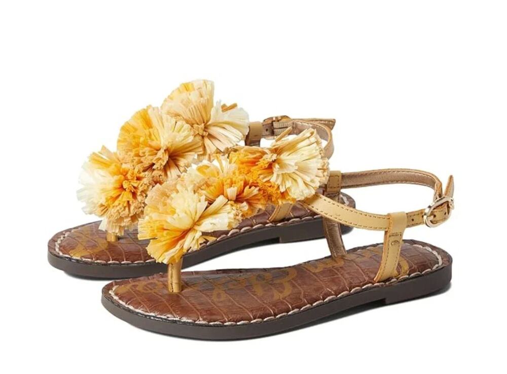 Sam Edelman Girls Gillie Mini Sandals US 1 M EU 32 Yellow Leather NIB